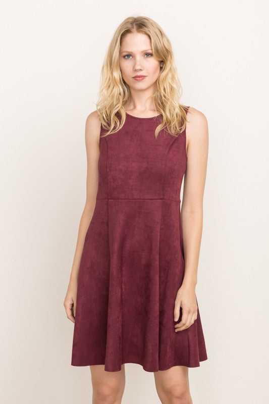 Suede A Line Dress POSH STYLE Suede A Line Dress POSH STYLE