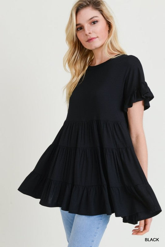 layered ruffle shirt