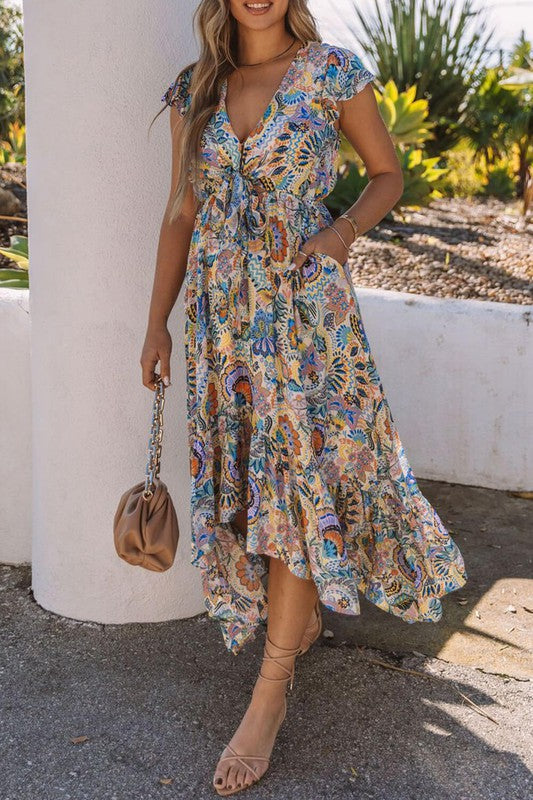 Boho Asymmetrical Hem Dress POSH STYLE Boho Asymmetrical Hem Dress POSH STYLE