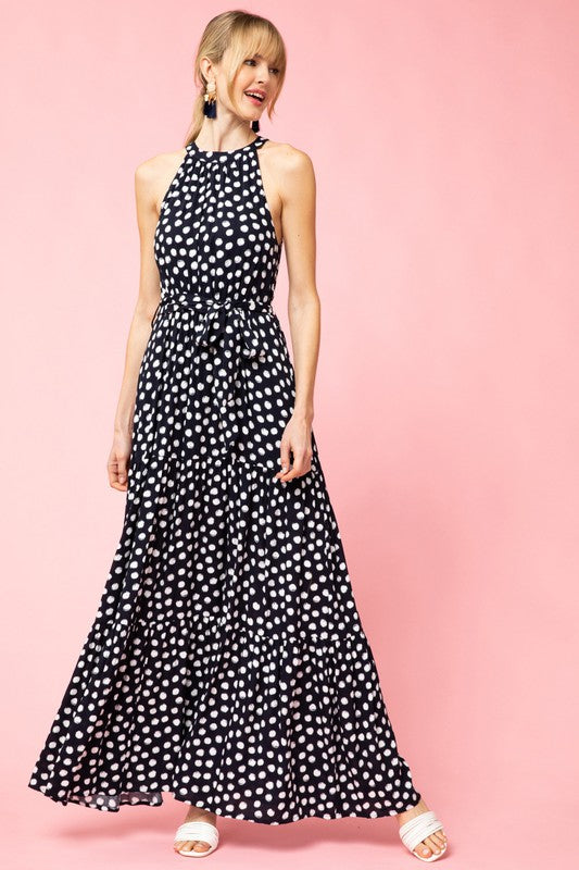 Polka Dot Tiered Maxi Dress POSH STYLE Polka Dot Tiered Maxi Dress POSH STYLE