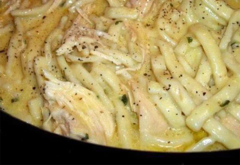 Comforting Chicken & Noodles in a Crock Pot, Posh Style Recipe