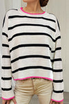 Striped Crew Neck  Sweater