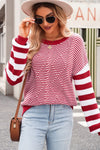 Striped Drop Shoulder Sweater