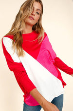 Color Block Sweater (Red)