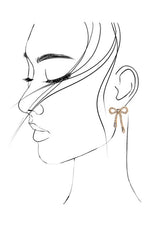 Rhinestone Bow Stud Earrings