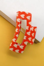 Heart Claw Clip (Red)