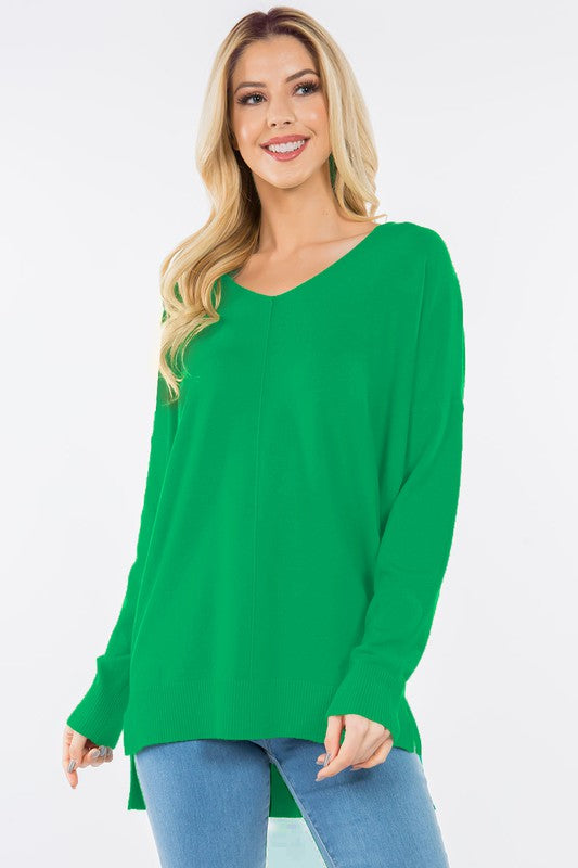 Front Seam Sweater (Green)