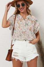 Floral Mandarine Collar Blouse