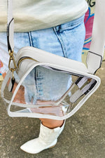 Transparent Crossbody Bag (White)