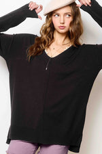 Front Seam Sweater (Black)