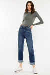 High Rise Straight Cuffed Jean