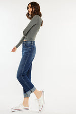 High Rise Straight Cuffed Jean