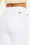 High Rise Slim Straight Jeans - White