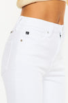 High Rise Slim Straight Jeans - White