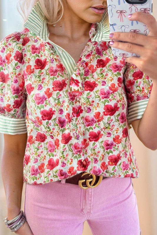 Floral Patchwork Blouse