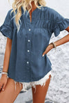 Ruffled and Ruched  Blouse