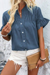 Ruffled and Ruched  Blouse
