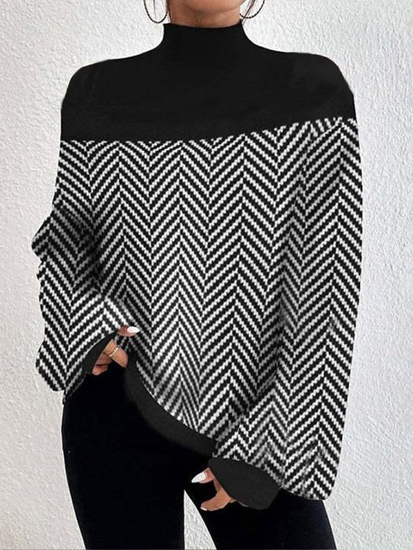 Balloon Sleeve Knit Sweater