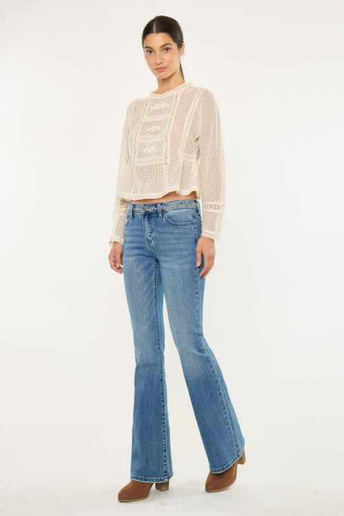 Mid Rise Flare  Jeans