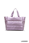Puffy Quilted Tote Bag (Lavender)