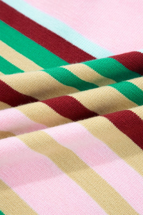 Striped Knit Cropped Sweater