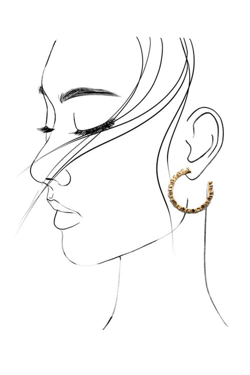 Baguette Hoop Earrings