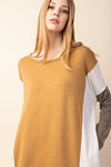 French Terry Color Block Dress (Mustard)