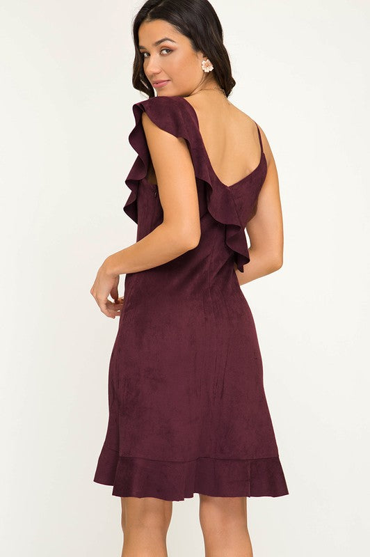 one shoulder suede dress Jluxlabel Women's One Shoulder Suede Blazer Dress
