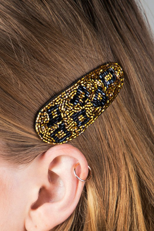 Beaded Hair Pin (Gold)