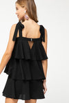 Tiered Ruffle Dress (Black)
