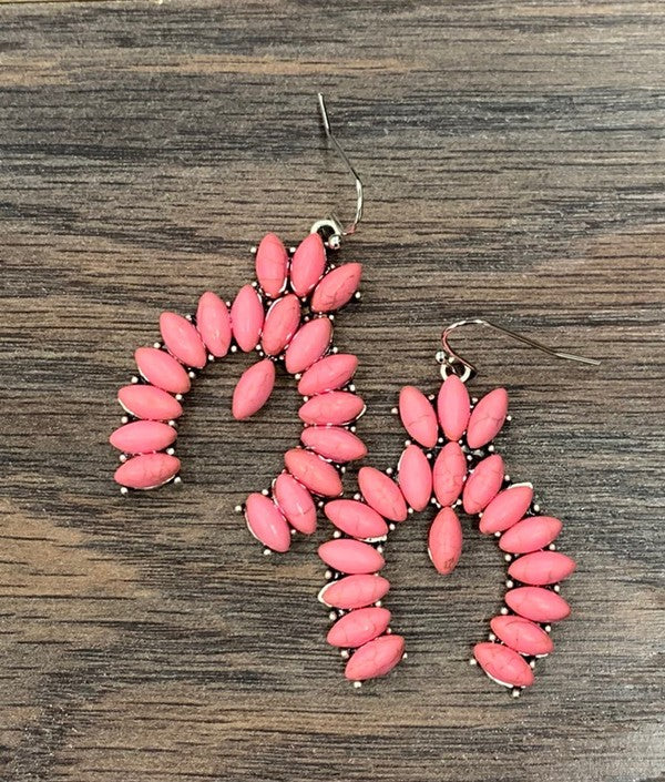 Squash Blossom Earrings (Pink)
