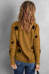 Star Print Turtleneck Sweater (Mustard)