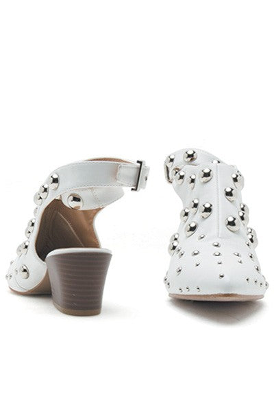 Balls to the Wall Bootie (White)