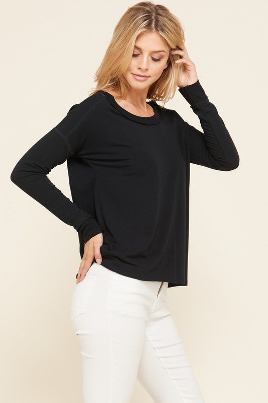 French Terry Top (Black)