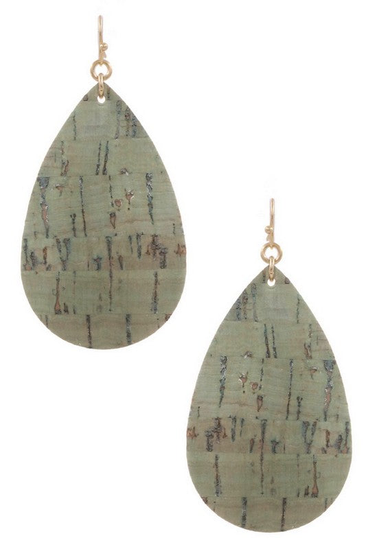 Cork Earrings (Olive)