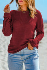Waffle Knit Pullover