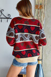 Heart Pattern Sweater (Red)