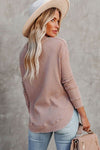 Waffle Pullover with Slits