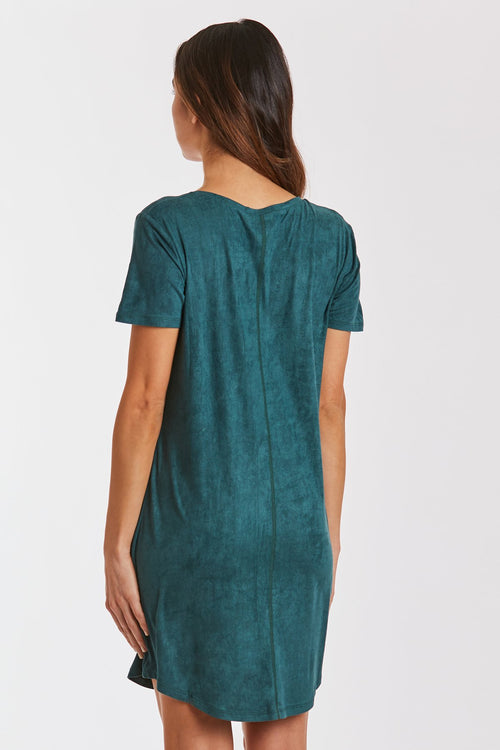 Another Love Cassidy Suede Dress (Emerald)