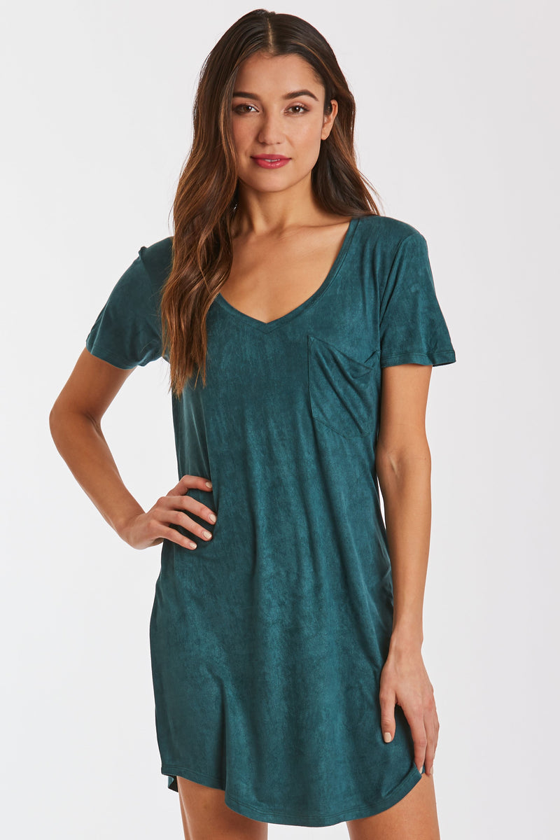 emerald green suede dress emerald green: Dresses For Women